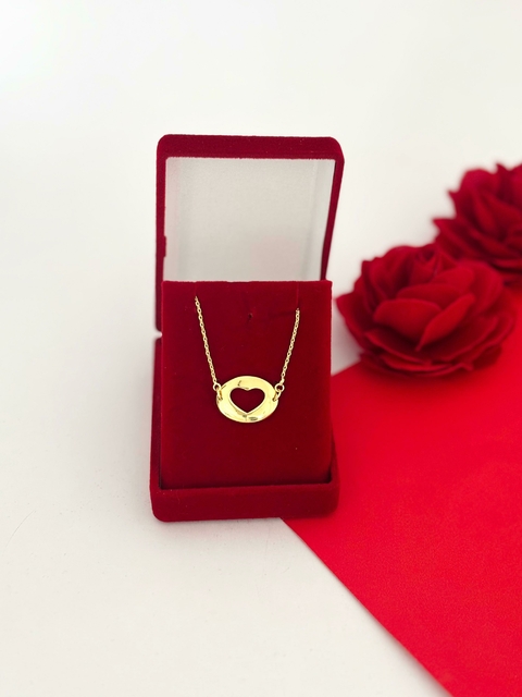 Pulseira coração vazado