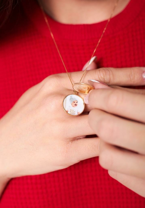 Relicário coração medalha