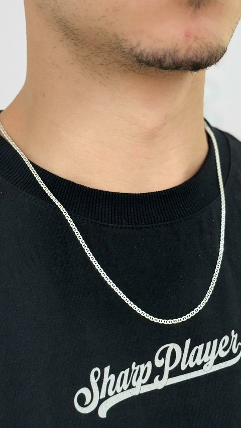 Corrente masculina Piastrine- PRATA 925 - comprar online