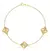 Pulseira dourada 03 trevos