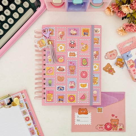 Caderno Wire-o Reposicionável – Ursinhos Kawaii - comprar online
