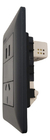 Llave De Luz Bio Doble Cargador Usb Grafito 220v - 20ma 50hz - Osborn Supercenter