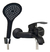 Ducha Monocomando Con Transferencia Negra Metal Vitra Mozart