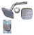 Ducha Cuadrada Gris Blister Con Brazo 15 Cm Y Roceta Mozart