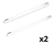 Pack X 2 Liston Interconectable Estanco 18w Sica Luz Día
