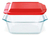 Fuente Pyrex Vidrio 2,5 L Cuadrada Con Tapa