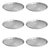 Pizzeras Aluminio N°35 Combo X 6 - Moldes Pizza Grande