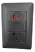 Llave De Luz Bio Doble Cargador Usb Grafito 220v - 20ma 50hz en internet