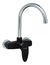 Grifería Monocomando Pared Abs Negra Pico J Doha Mozart