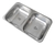 Pileta Cocina Bacha Doble Acero Inox Dhinox 59x34x14 Cm