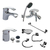Juego Griferia Baño Y Set 5 Piezas Vitra Mozart Cromada