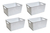Canasto Organizador Plastico Rectangular Ratan Colombraro X4