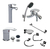 Juego Griferia Baño Y Set 5 Piezas Vitra Mozart Cromada