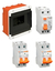 Kit 2 Termicas Bipolar+disyuntor 25amp+caja 6 Modulos Roker
