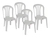Silla Plastica Nina Art 4321 X 4 Unidades Colombraro