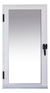 Ventana Raja Aluminio Bco Nexo Moderna Izquierda 50x110