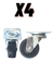 Combo X4 Ruedas De Goma Para Mueble 40mm Con Base Giratoria - comprar online