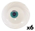 Plato Postre Nadir Opaline Linea Jasmim Templado 19 Cm X6 U