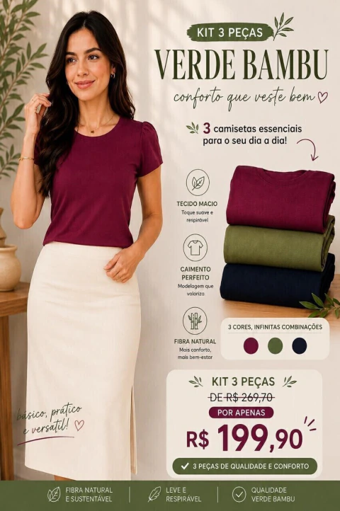 KIT 3 PEÇAS POLY