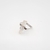 ANEL QUADRADO COM CRISTAL QUARTZO RÓDIO BRANCO - comprar online