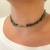 COLAR CHOKER EM HEMATITAS E TUBO