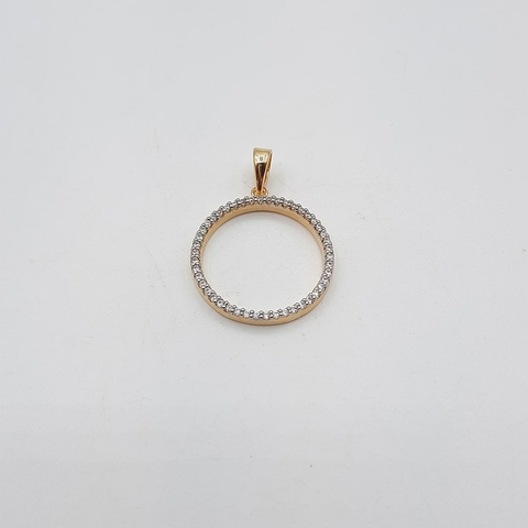 PINGENTE CIRCULO VAZADO ZIRCÔNIAS