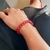 PULSEIRA BOLA VERMELHA 7MM PEDRA NATURAL CORAL