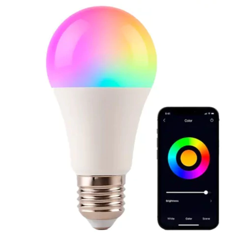 Lámpara Luz Led Gadnic Smart Inteligente Rgb Conexión Inalámbrica Encendido Automático Programable Multicolor