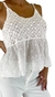Musculosa de crochet blanca Penelope Paz en oferta.