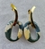 Coleção Areia Azul - brincos 2 semicírculos 4 cm banhados a ouro 18k