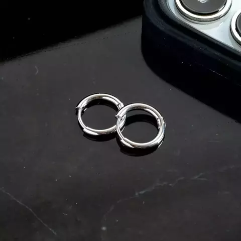 BRINCO ARGOLA ARTICULADA LISA (AÇO INOX 14MM)