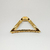 Piranha de metal dourada em formato triangular, ideal para prender cabelos. acessórios de cabelo luxo - acessórios de cabelo metal - presilha de cabelo metal