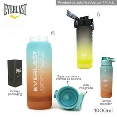 Botella Everlast deportiva con medidor
