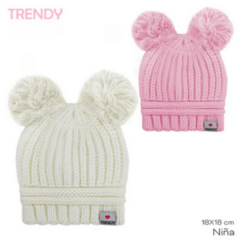Gorro 2 pompones Trendy nena