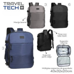Mochila de viaje Travel tech doble bolsillo frontal
