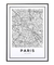 Quadro Decorativo Mapa de Paris