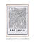 Quadro Decorativo Mapa de São Paulo - comprar online