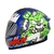 Capacete XT FF526 TED N 60 Azul e Verde - Xtroy