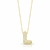Gargantilha Com Pingente De Letra "L" Cravejado Folheado A Ouro - comprar online