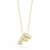 Gargantilha Com Pingente De Letra "F" Cravejado Folheado A Ouro - comprar online
