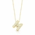 Gargantilha Com Pingente De Letra "M" Cravejado Folheado A Ouro - comprar online