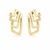 Brinco Meia Argola Retangular Folheada A Ouro - comprar online