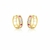 Brinco Argola Cristais Baguete Folheado A Ouro - comprar online