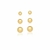 Trio De Brincos Bolinhas Lisas Folheado A Ouro - comprar online