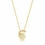 Gargantilha Com Pingente Curvo Cravejado Folheado A Ouro - comprar online