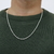 Corrente Masculina Pipoca Espelhada 2,2mm em Prata 925 na internet