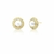 Brinco Redondo Com Perola Shell E Zirconias Folheado A Ouro - comprar online