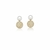 Brinco Esfera Com Perola Shell E Zirconias Folheado A Ouro - comprar online
