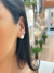 Brinco Perola Shell Com Contorno De Zirconias Folheada A Ouro - Prataê