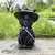 Gato preto Resina Halloween Witch Decoração, estátua do jardim e ambiente